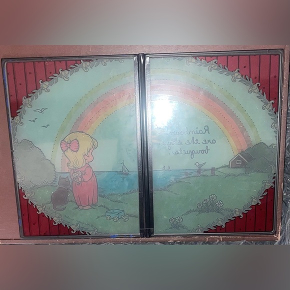 Joan Walsh Anglund signed stained glass “Rainbows are the sky’s bouquets” 1981 - Picture 5 of 5